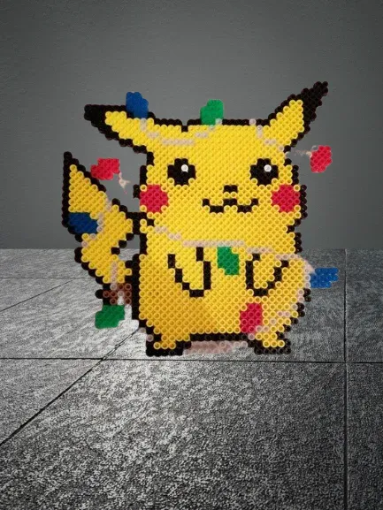 Jul Pikachu pärlplatta med dekorationer