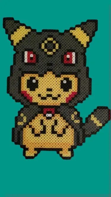 Pikachu i Umbreon kostym pärlplatta mönster
