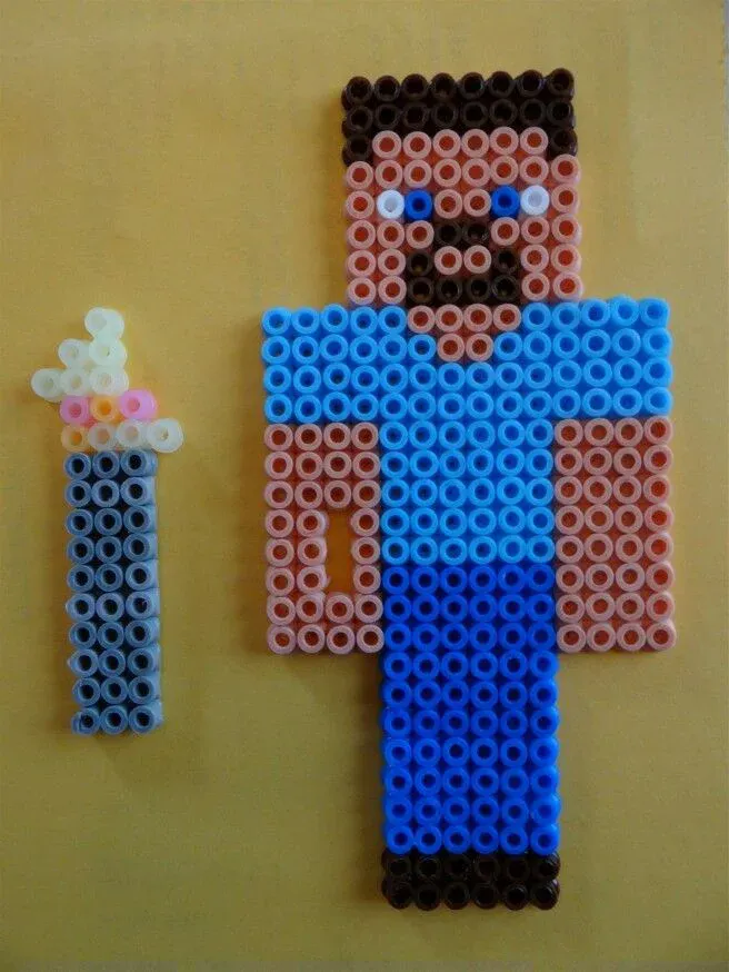 Steve huvudkaraktär pärlplatta