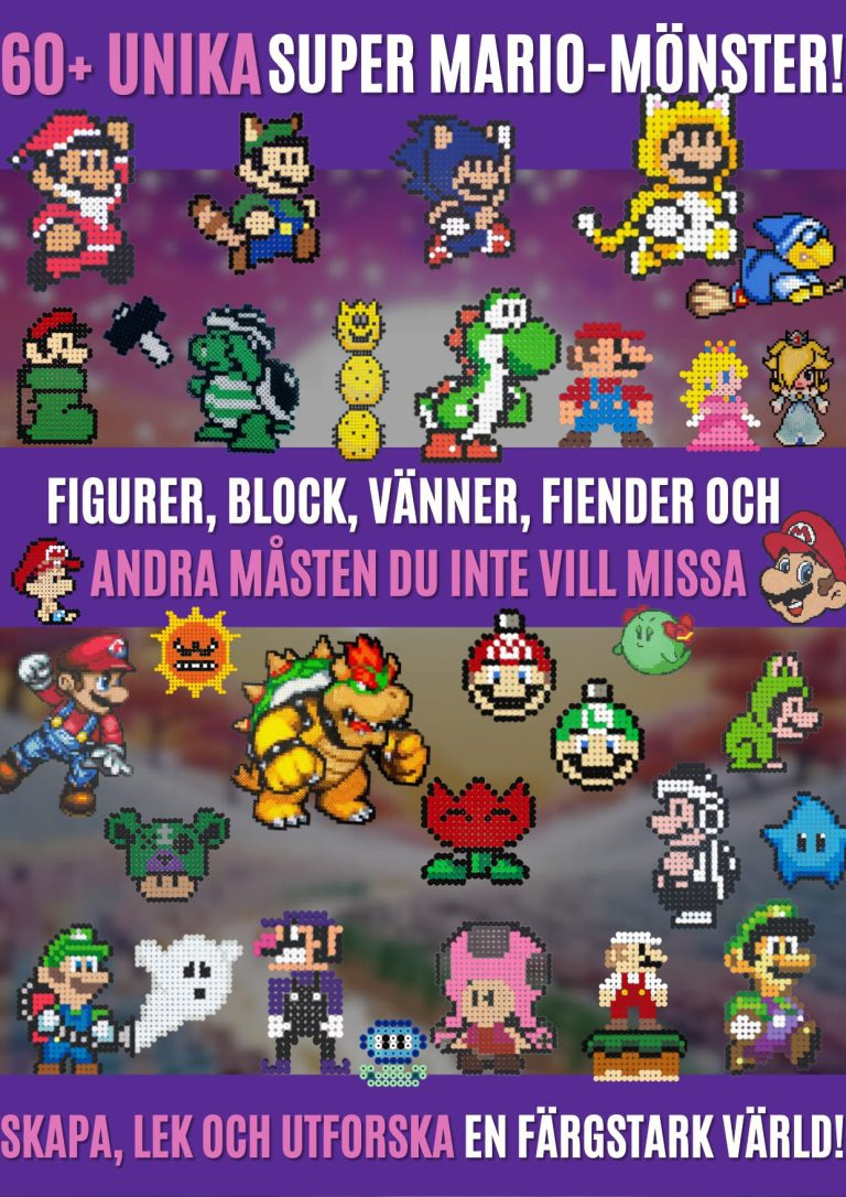 Super Mario power-ups pärlplatta mönster