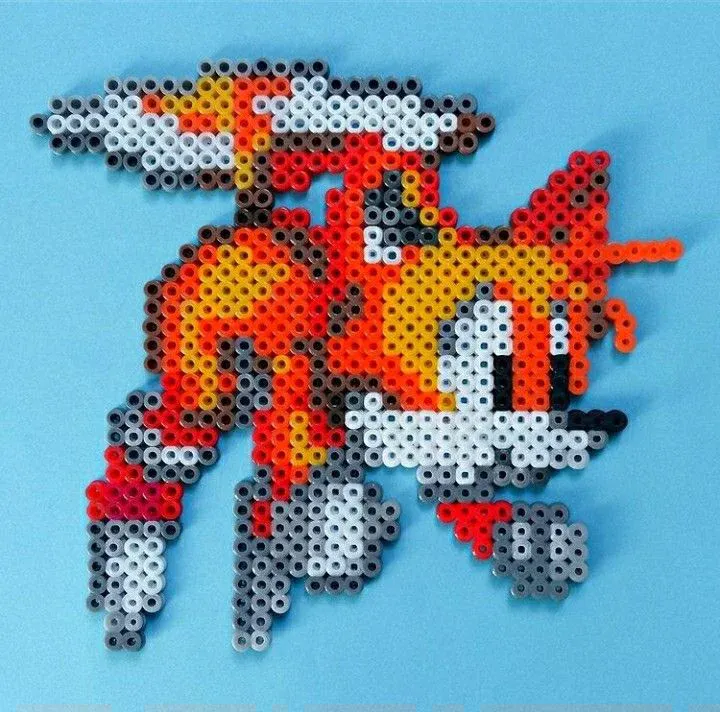 Tails flyger pärlplatta mönster