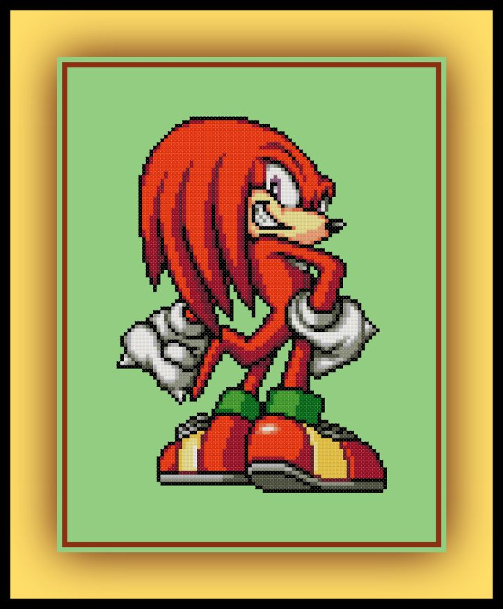 Knuckles the Echidna pärlplatta