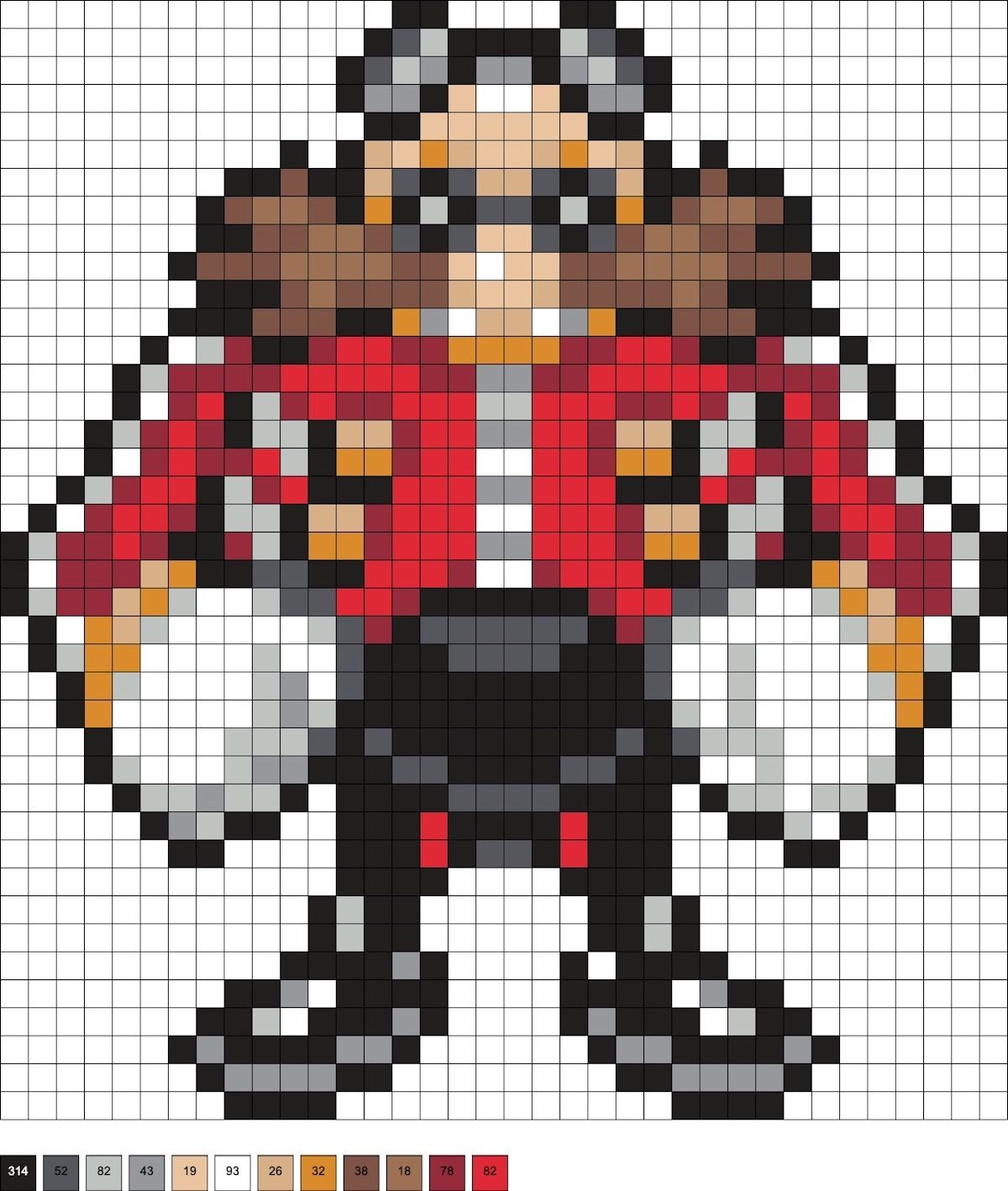 Doctor Eggman Robotnik pärlplatta mönster