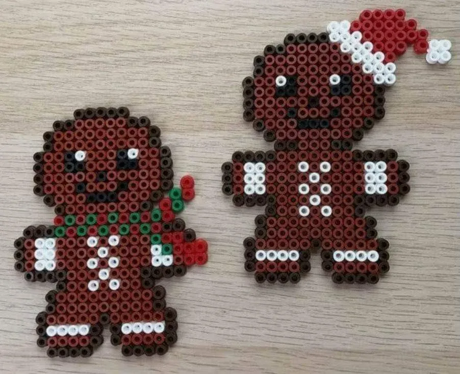 Pepparkaksgubbor jul pärlplatta