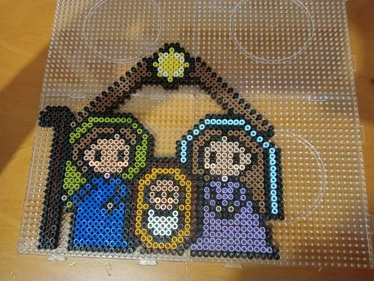 Pesebre Sagrada Familia perler beads