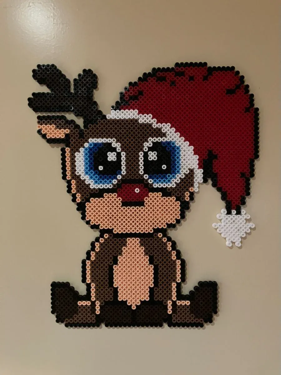 Rudolf renen julpärlplatta