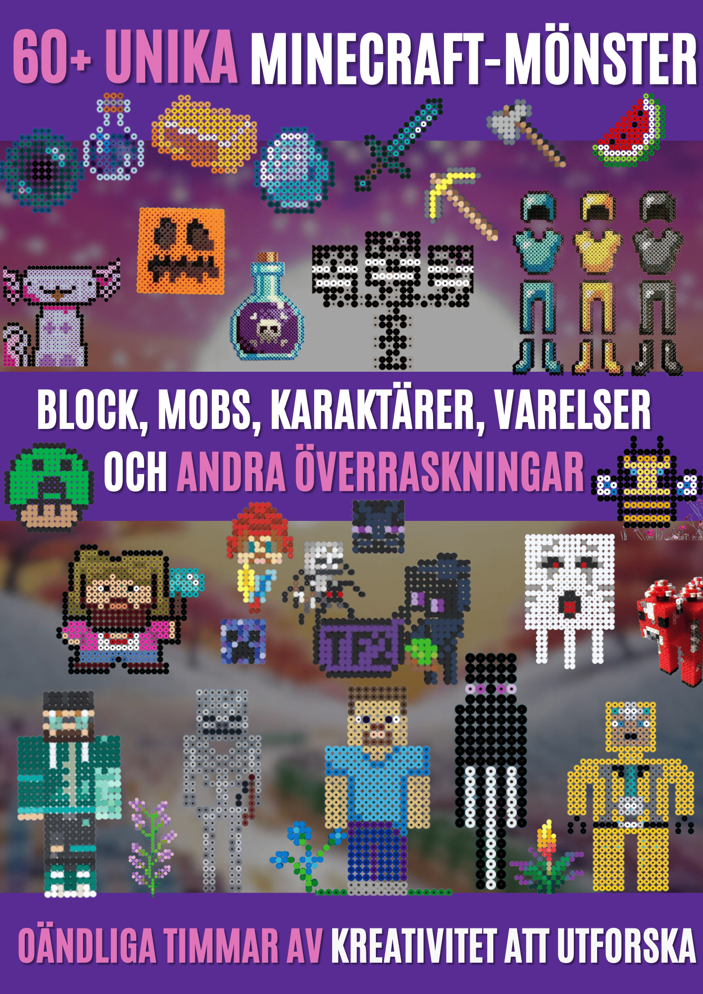 Minecraft Creeper skapad med pärlplattor